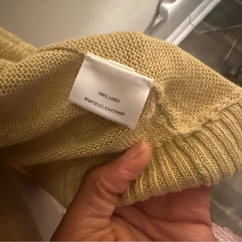 Eileen Fisher XS linen Open-Front Cardigan
